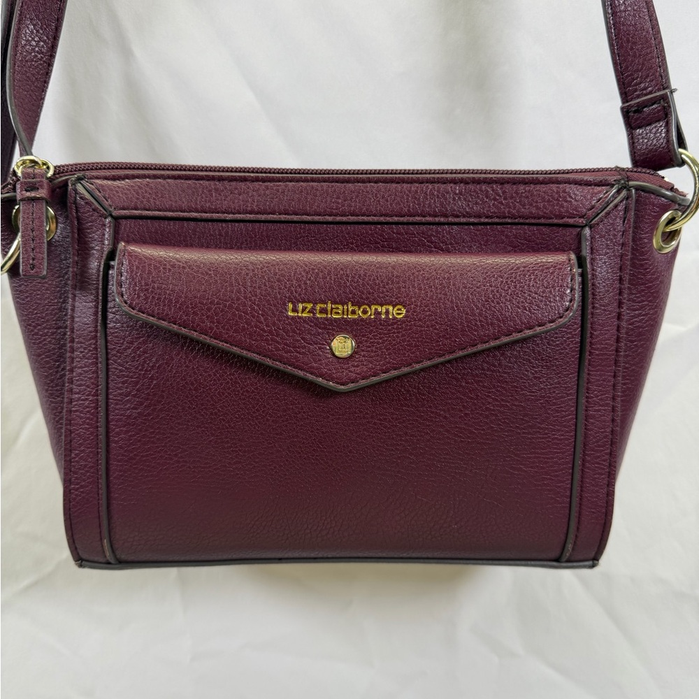 Liz Claiborne Faux Leather Crossbody Small/Medium Plum Purse